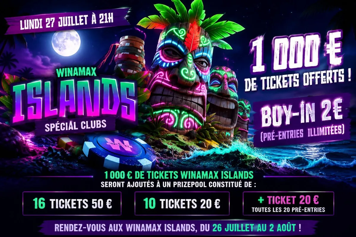 les Winamax Islands se tiendront du 26 juillet au 2 août.