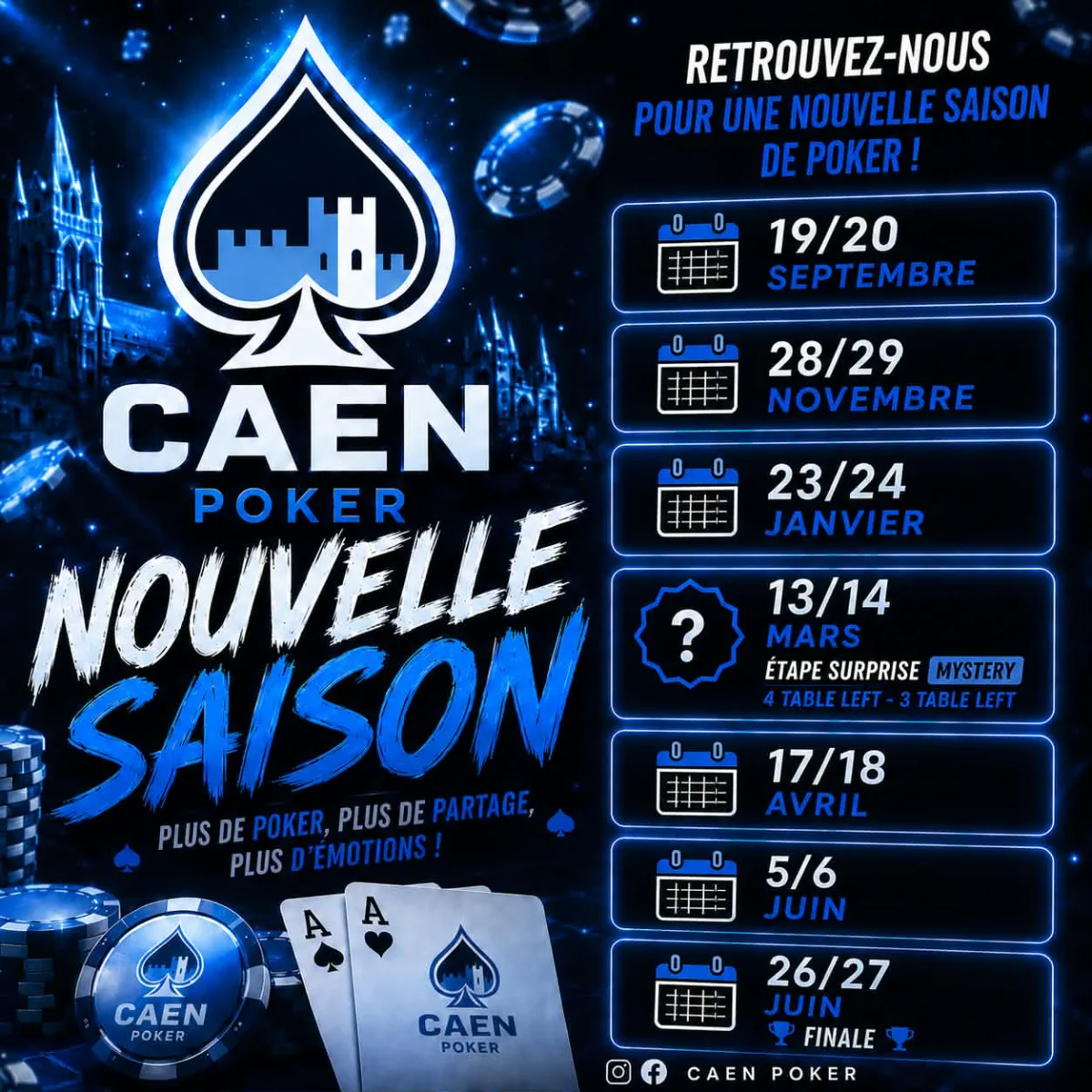 Dates de la nouvelle saison